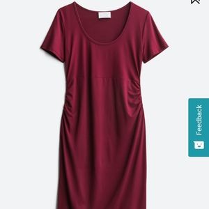 Bailee Maternity Scoop Neck Fitted Knit Dress